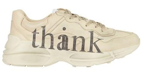 Gucci Think / Thank Sneakers in Natural for Men 